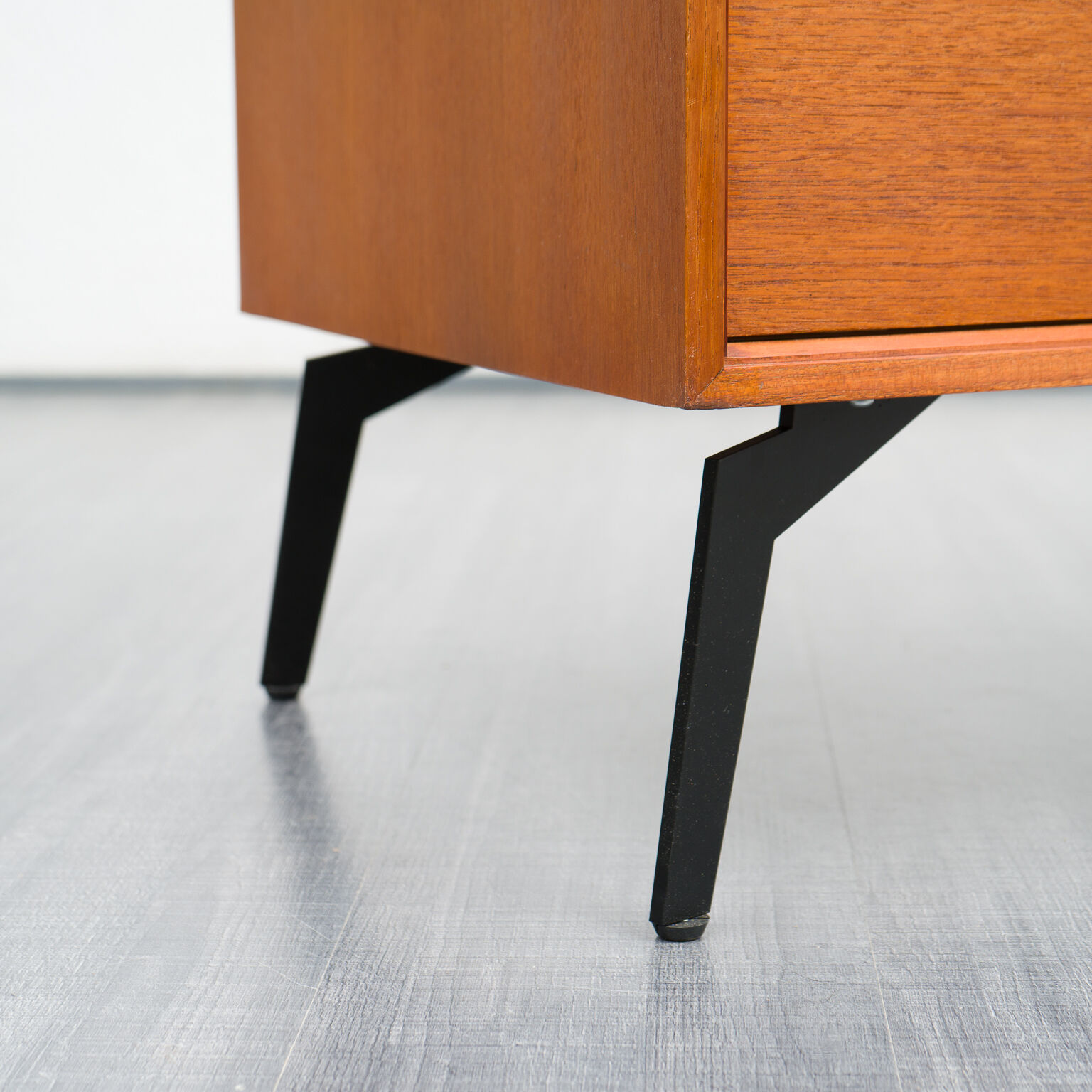 Vintage teak row, 160cm, restored