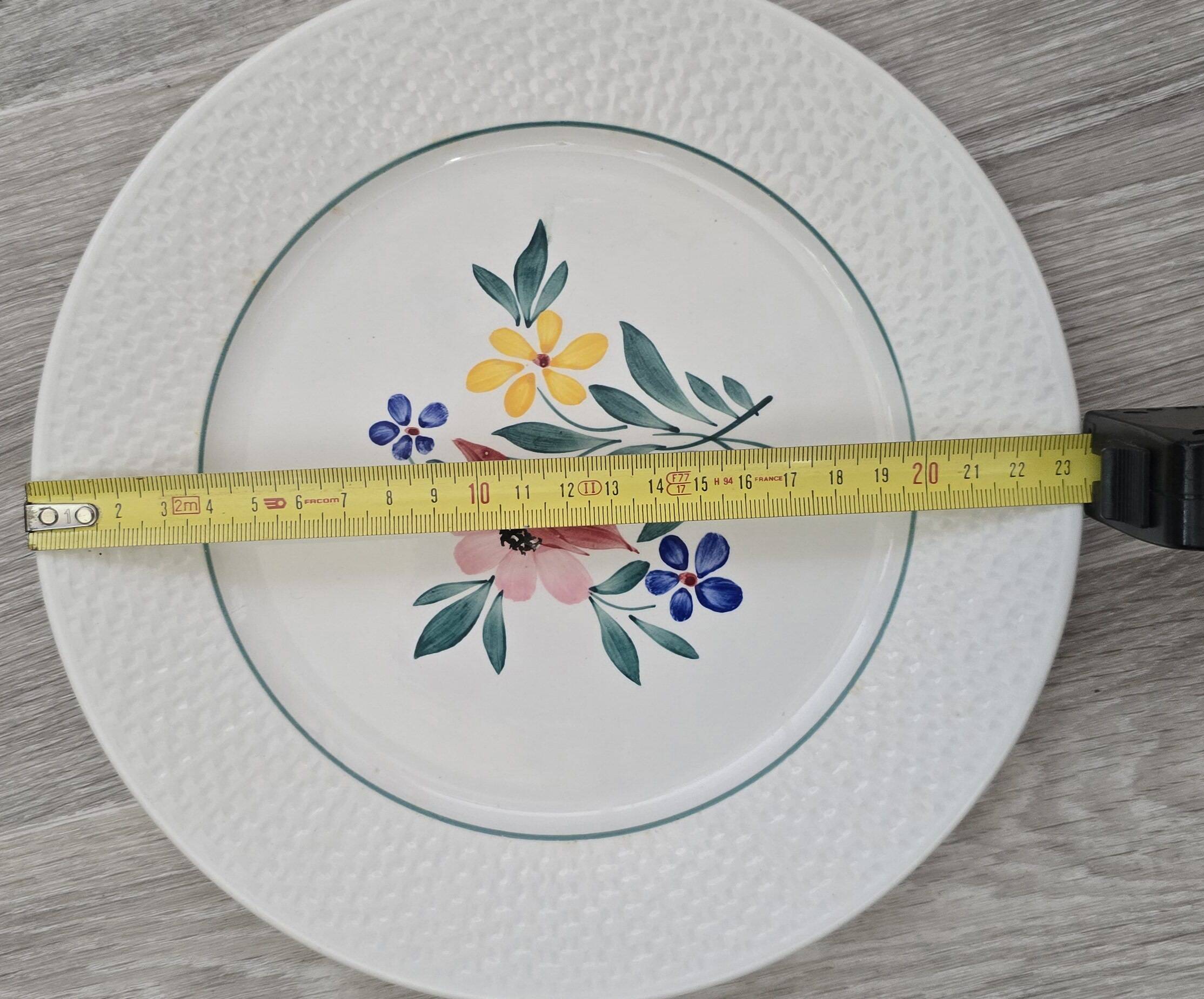 4 flat plates Fabiola Digoin Sarreguemines