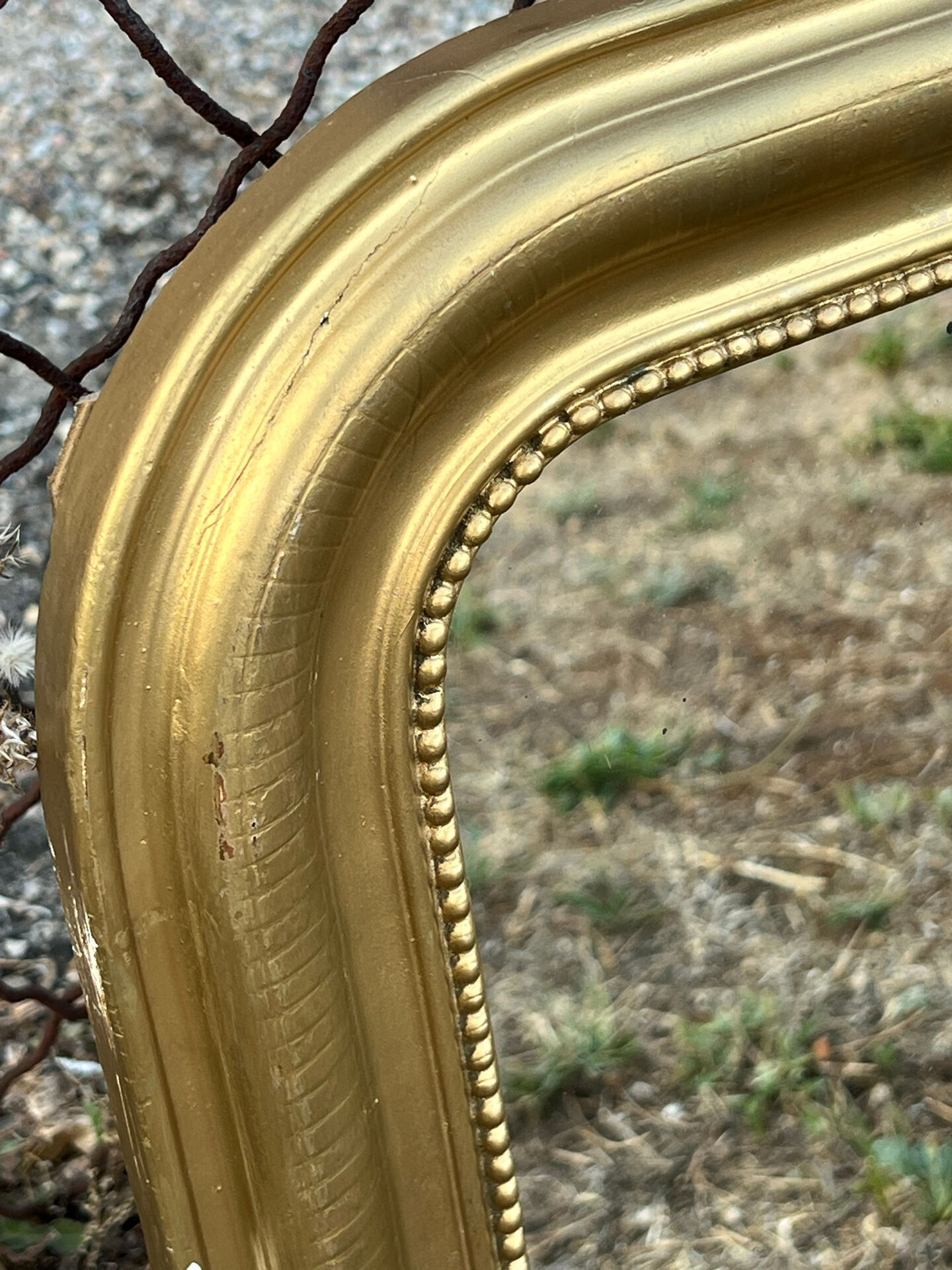 Small Louis-Philippe gilded mirror with mercury glass 48x60cm