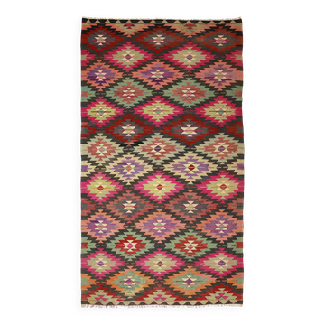 Turkish Kilim Usak 163x296 cm Fertility Motif Colourful Handwoven
