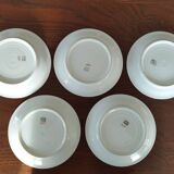 Platter and 11 dessert plates in Chapus Frères Limoges porcelain