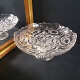 Compotier en verre ciselé