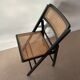 Chaise pliante cannée des années 80