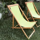 Set of two yellow Chilean chairs