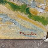 Village landscape signed Faucher