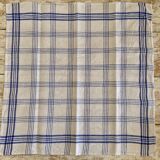 Set of 8 square towels (or tea towels) with red and blue checkered -65x65 cm - Métis