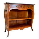 Curved Console Table in Mahogany, Louis XV Style, 19th Century