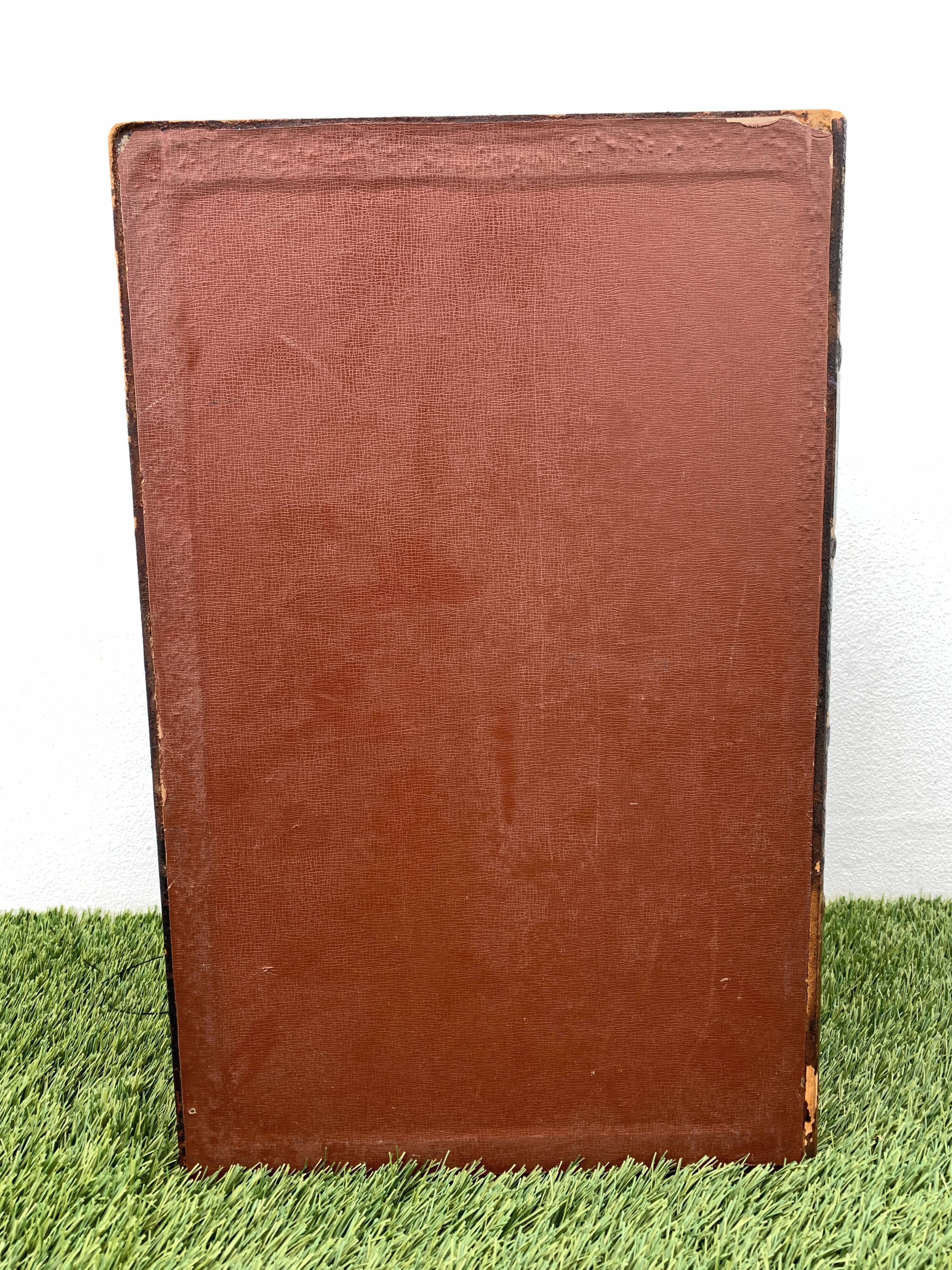 Trompe l'oeil storage box of old books, twentieth century