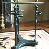 Superb antique pedestal table in patinated wrought iron