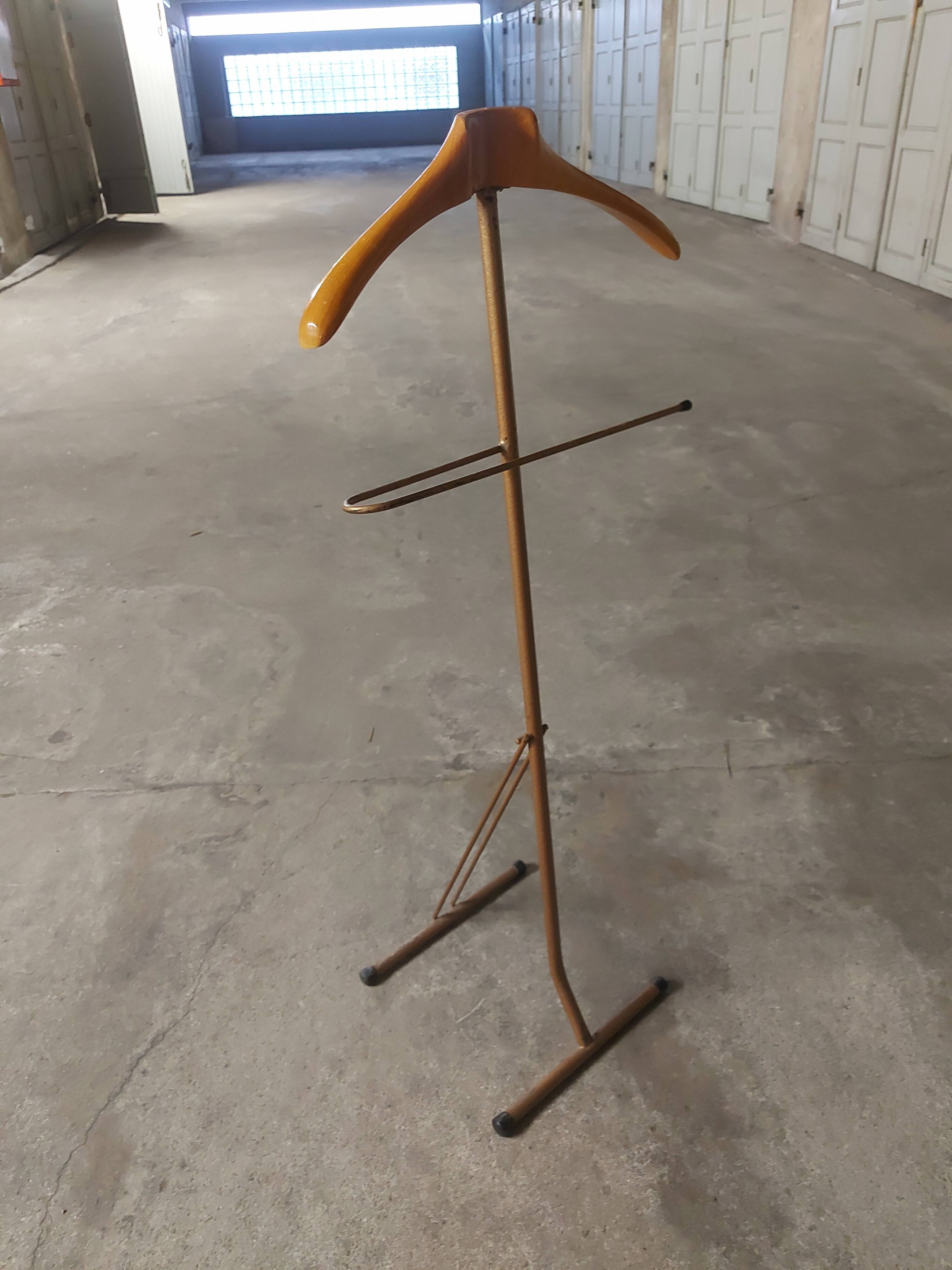 Foldable vintage night jack, wood and metal