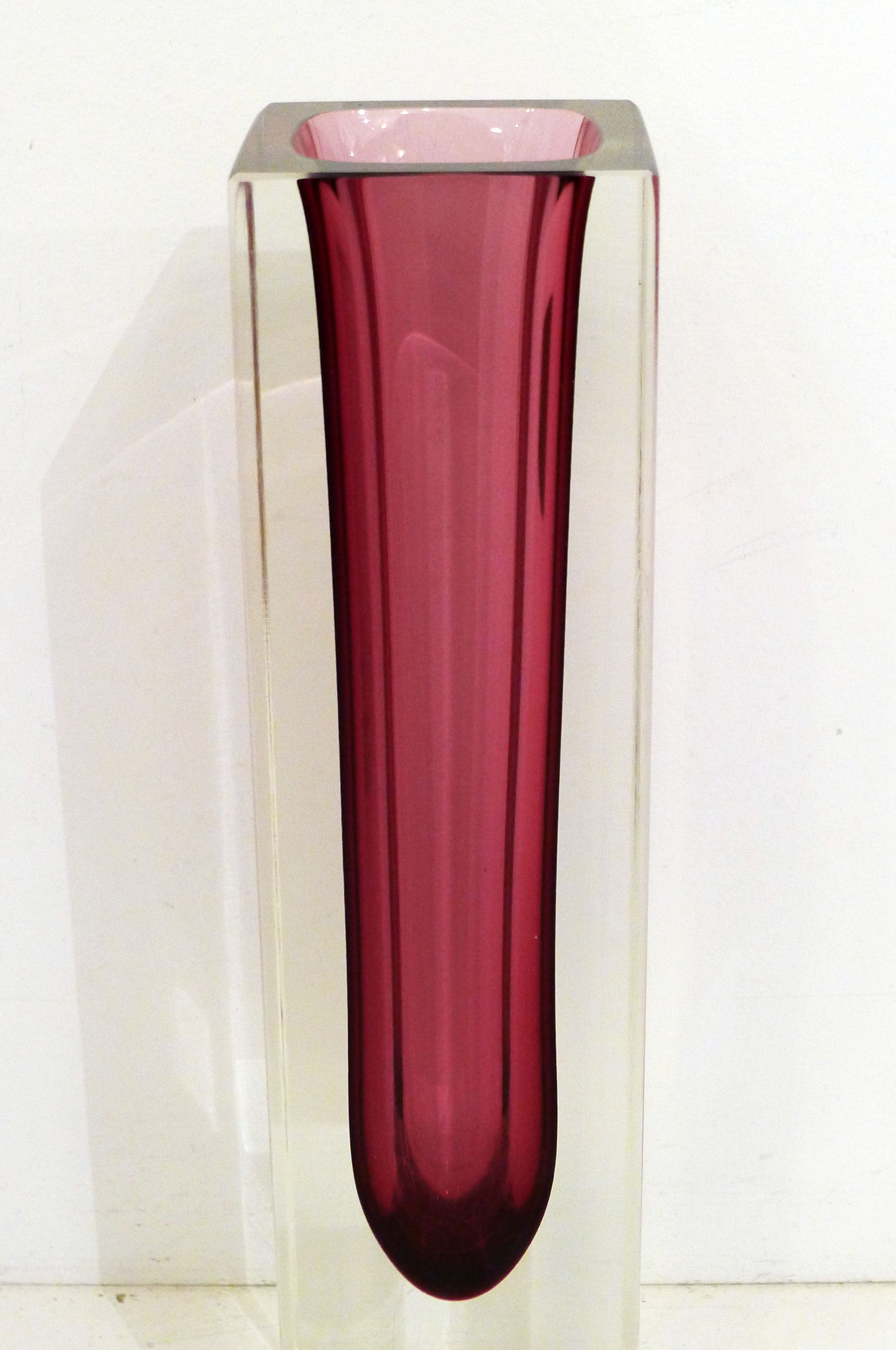 Large sommerso vase, Murano glass
