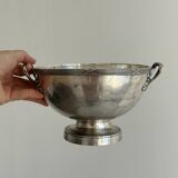 Metal salad bowl on foot