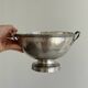 Metal salad bowl on foot