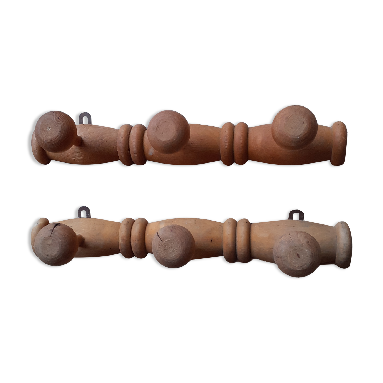 Pair of antique 3 hooks