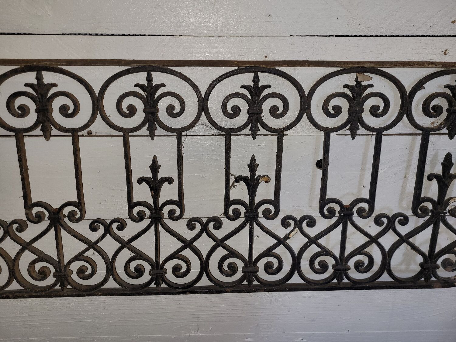 Old cast iron balcony box