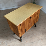 Vintage rattan buffet bar