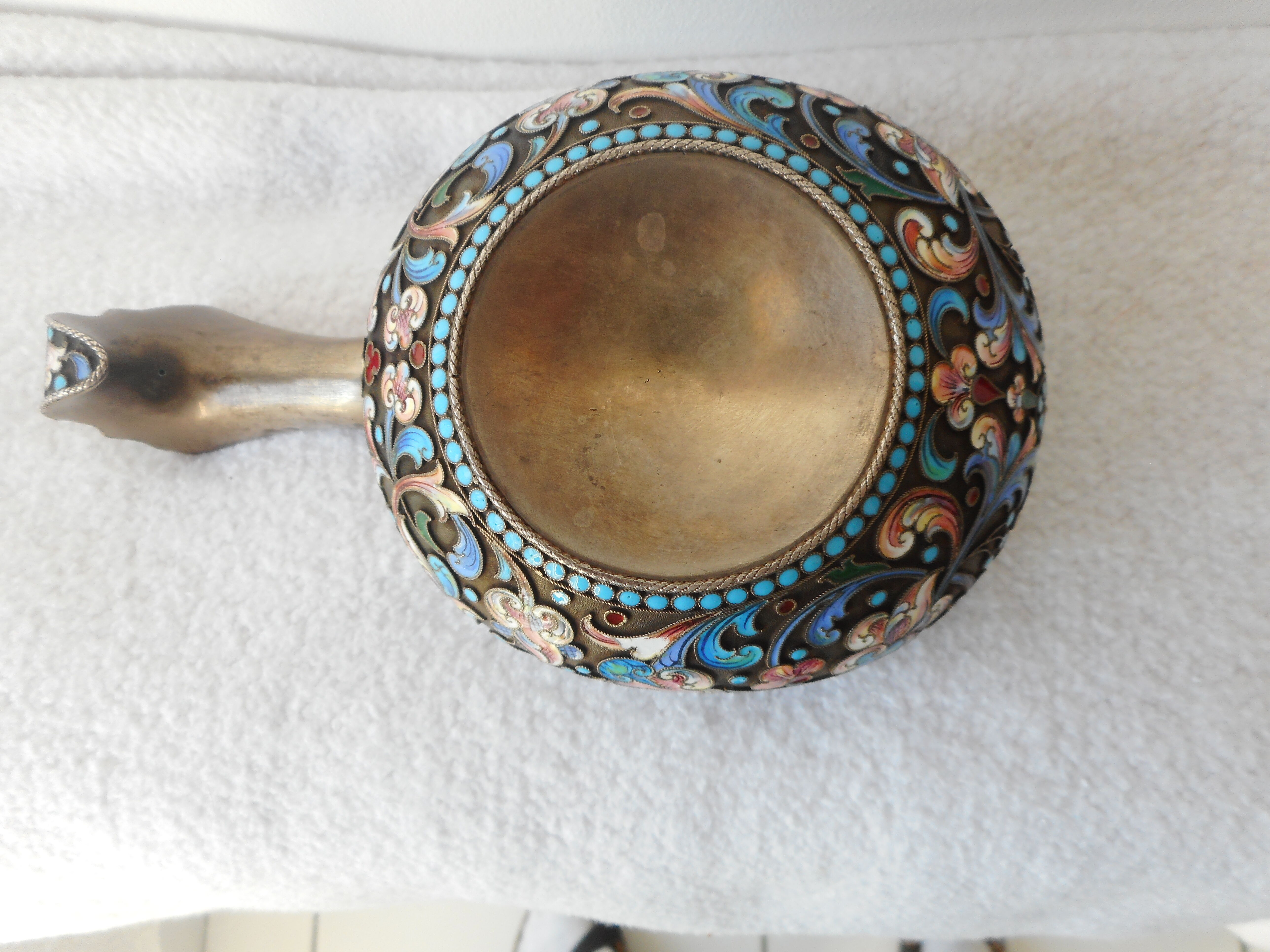 Russian enamelled kovsh