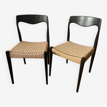 Pair of roped chairs
