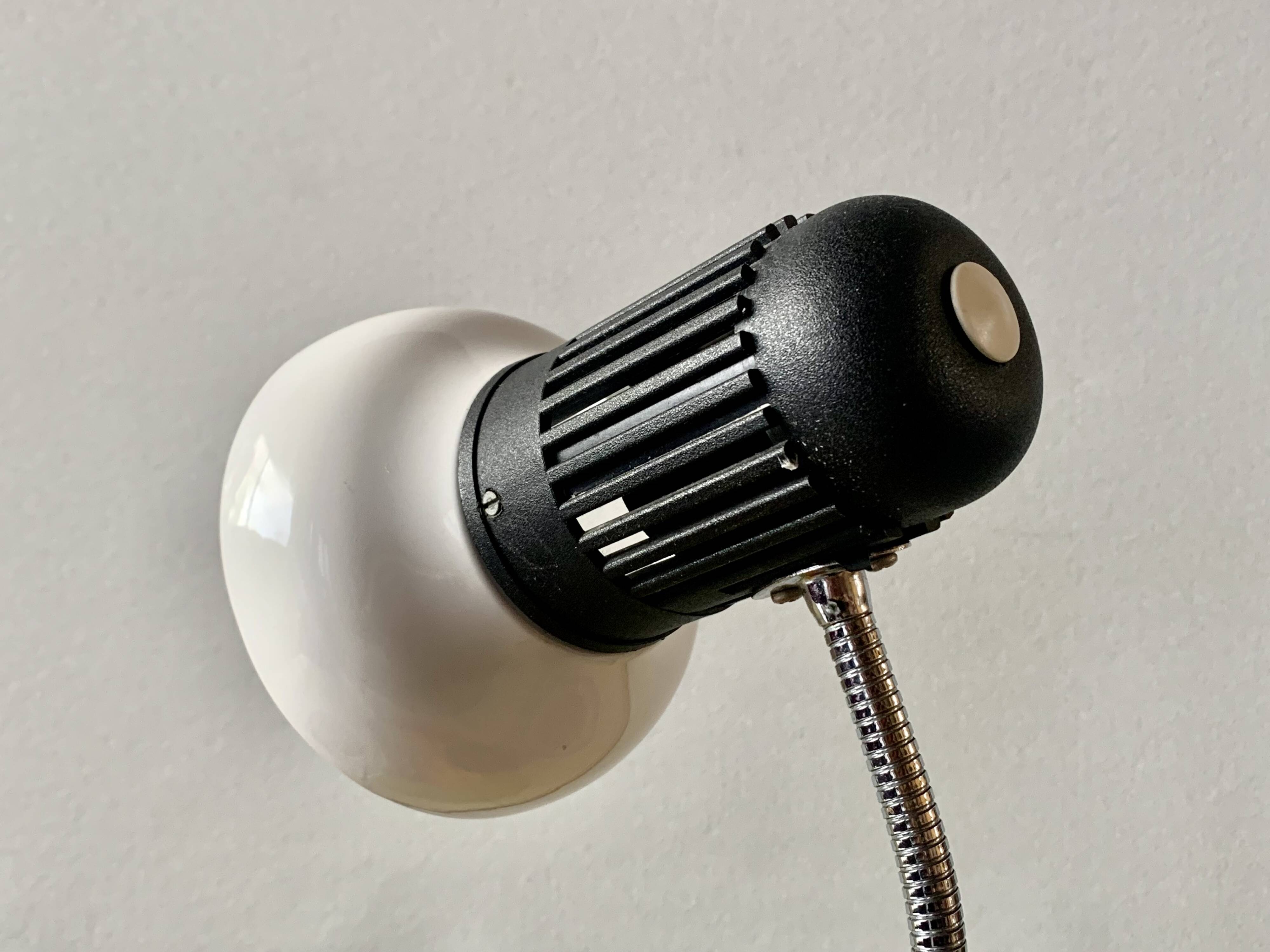 Vintage Massive white and black desk lamp - 1970s