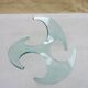 Propeller glass coffee table