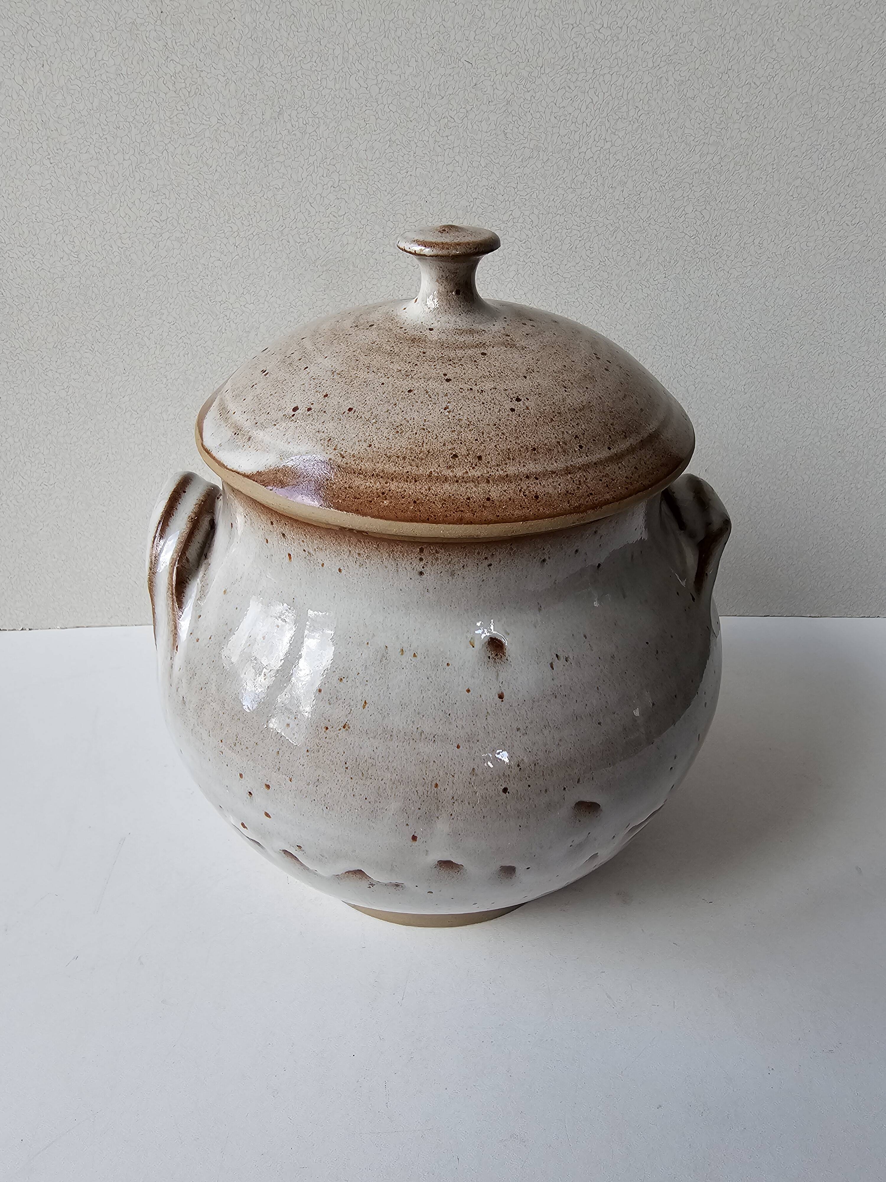 Soupière en grès céramique Signée Roger Jacques (Puisaye)