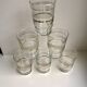 Lot de 6 verres à eau granité années 50-60