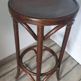 Tabouret haut en bois cintré