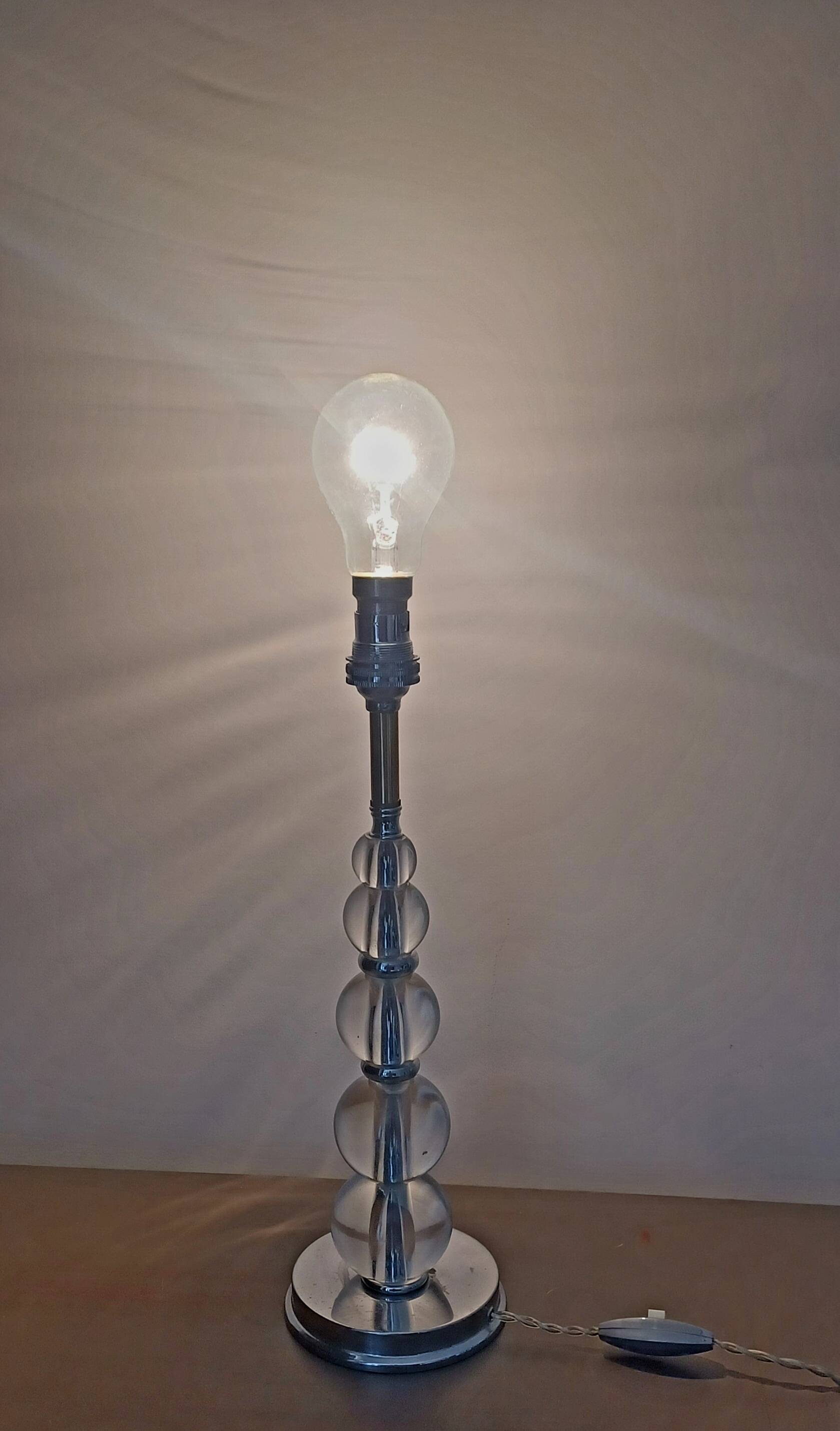 Glass ball lamp. Modernist