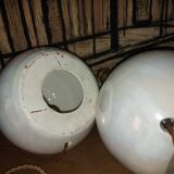 Ceramic lamp foot, iridescent white