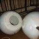 Ceramic lamp foot, iridescent white