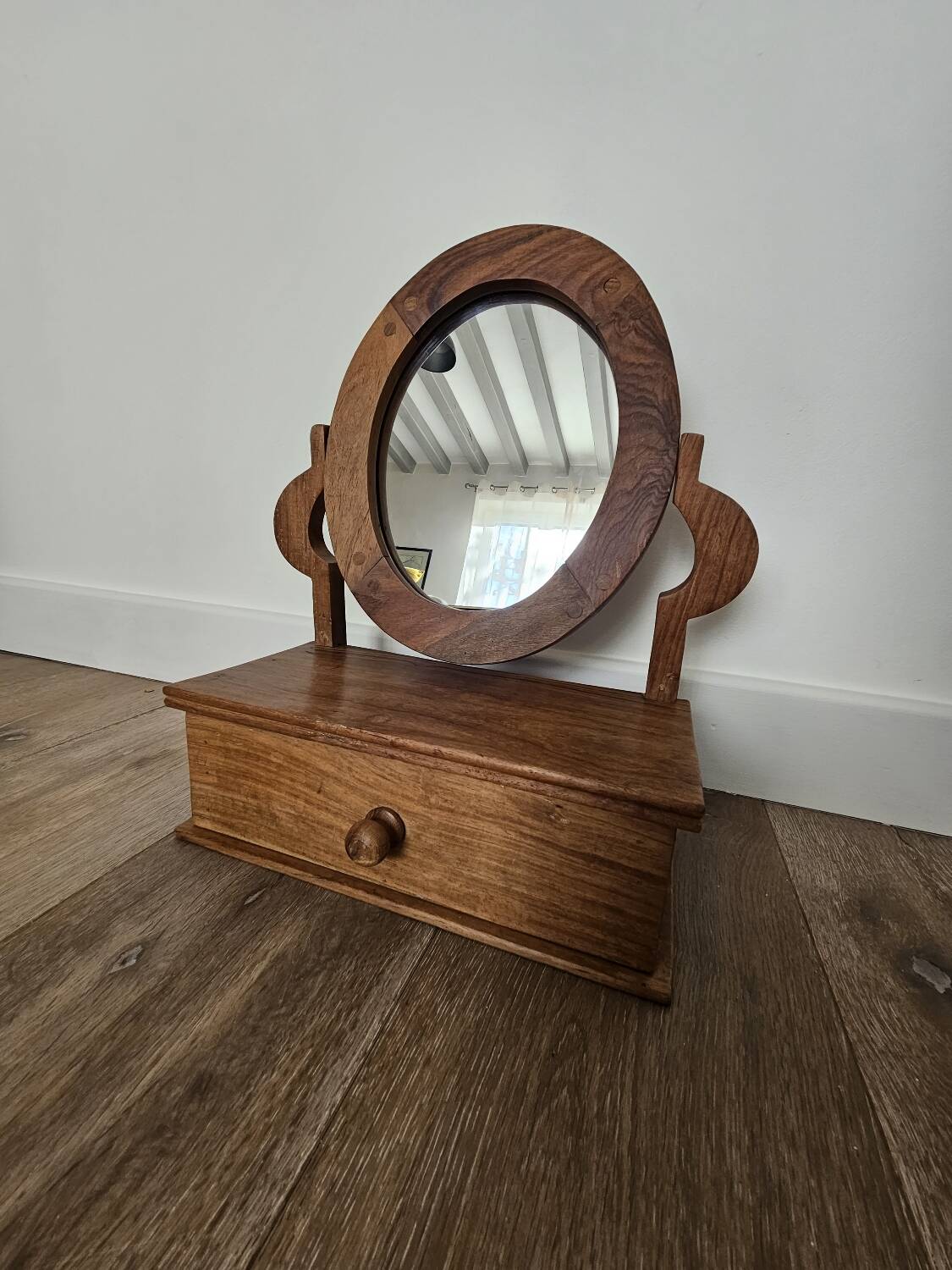 Wooden Swivel Dressing Table Mirror