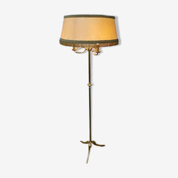 Tripod floor lamp in gold metal