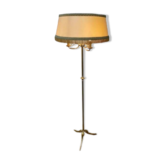 Tripod floor lamp in gold metal