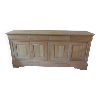 Beautifully crafted Louis Philippe style sideboard in raw solid wood.