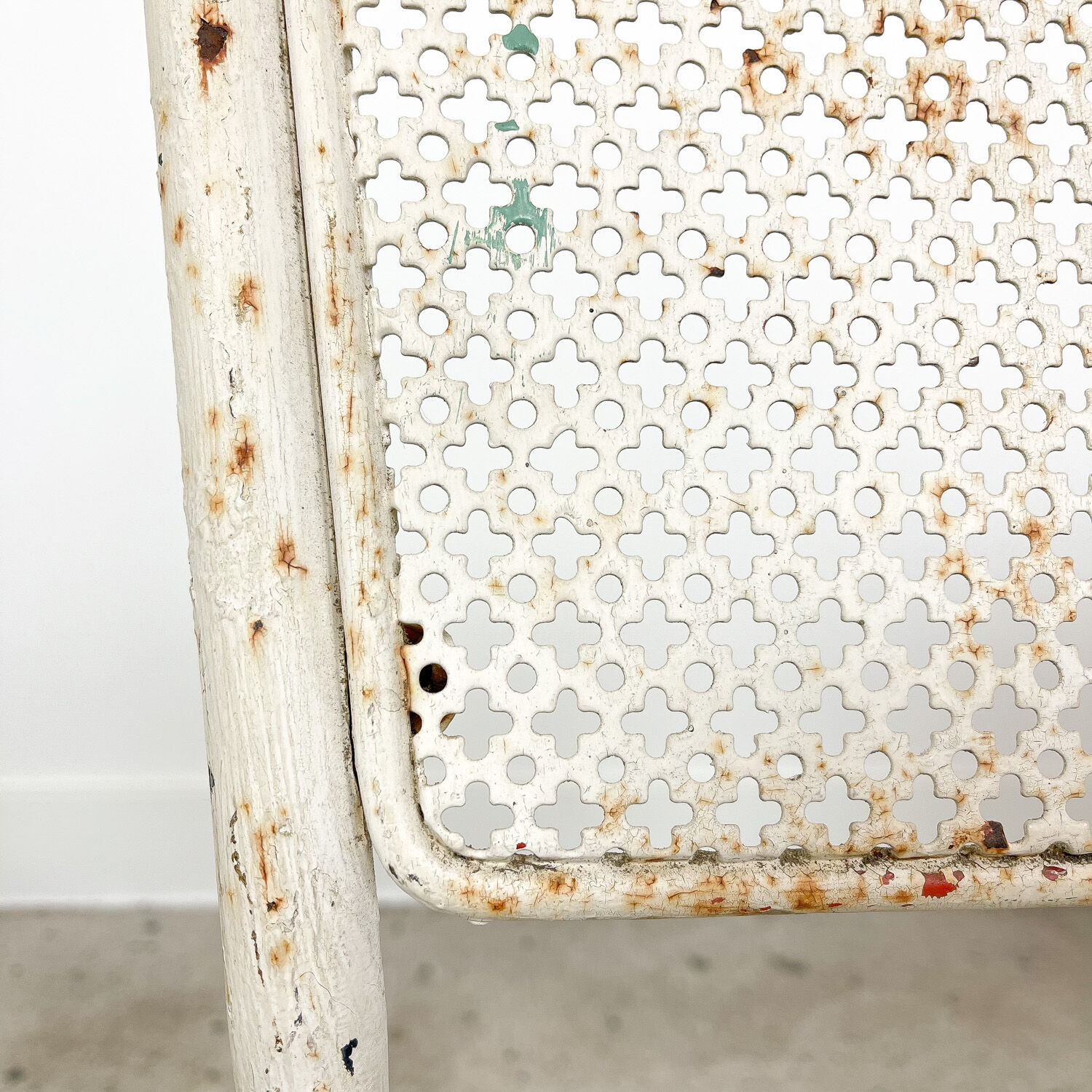 Set of three vintage industrial bistro chairs by Matieu Matego