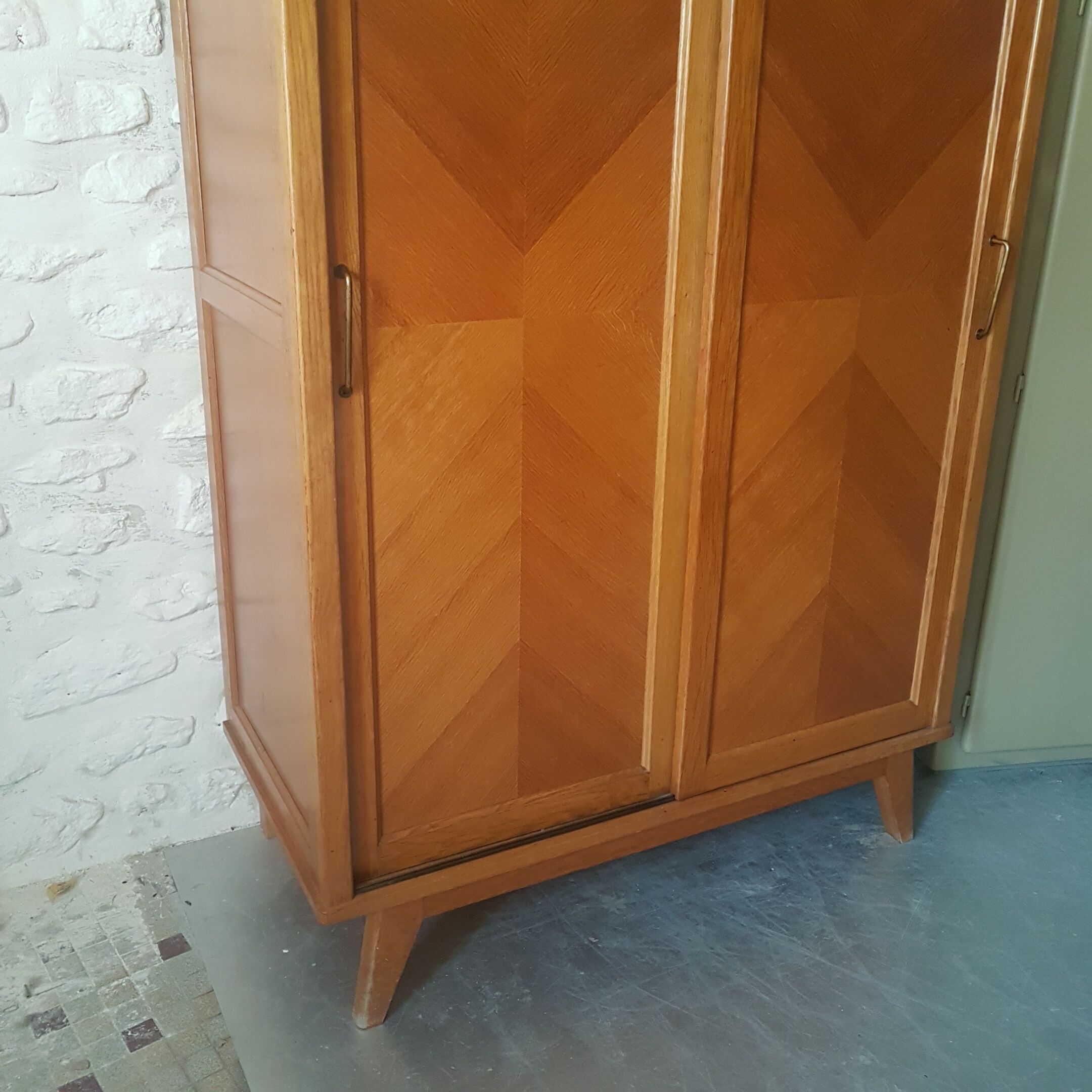 Vintage cabinet sliding doors