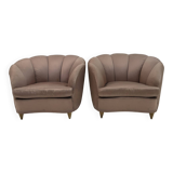 Gio Ponti Midcentury Rare Italian Curved Armchairs "Casa E Giardino" 1936