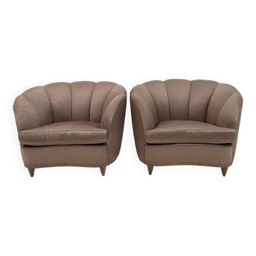 Gio Ponti Midcentury Rare Italian Curved Armchairs "Casa E Giardino" 1936