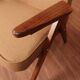 Scandinavian armchair deep brown wool space age design