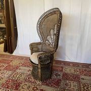 Vintage Emmanuelle armchair in rattan