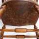 Elm armchair with curved back