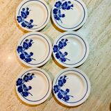 Set of 6 Badonvillier porcelain soup plates