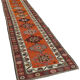 Hand-knotted antique turkish orange runner rug 90 cm x 382 cm