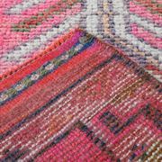 Shades Of Pink Beige Antique Vintage Runner Rug, 89x322Cm