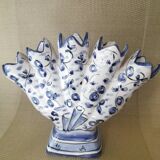 Small flower vase with 5 branches in earthenware from Portugal