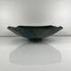 Glazed ceramic bowl in dark blue/green by Pierre Baey, 1960