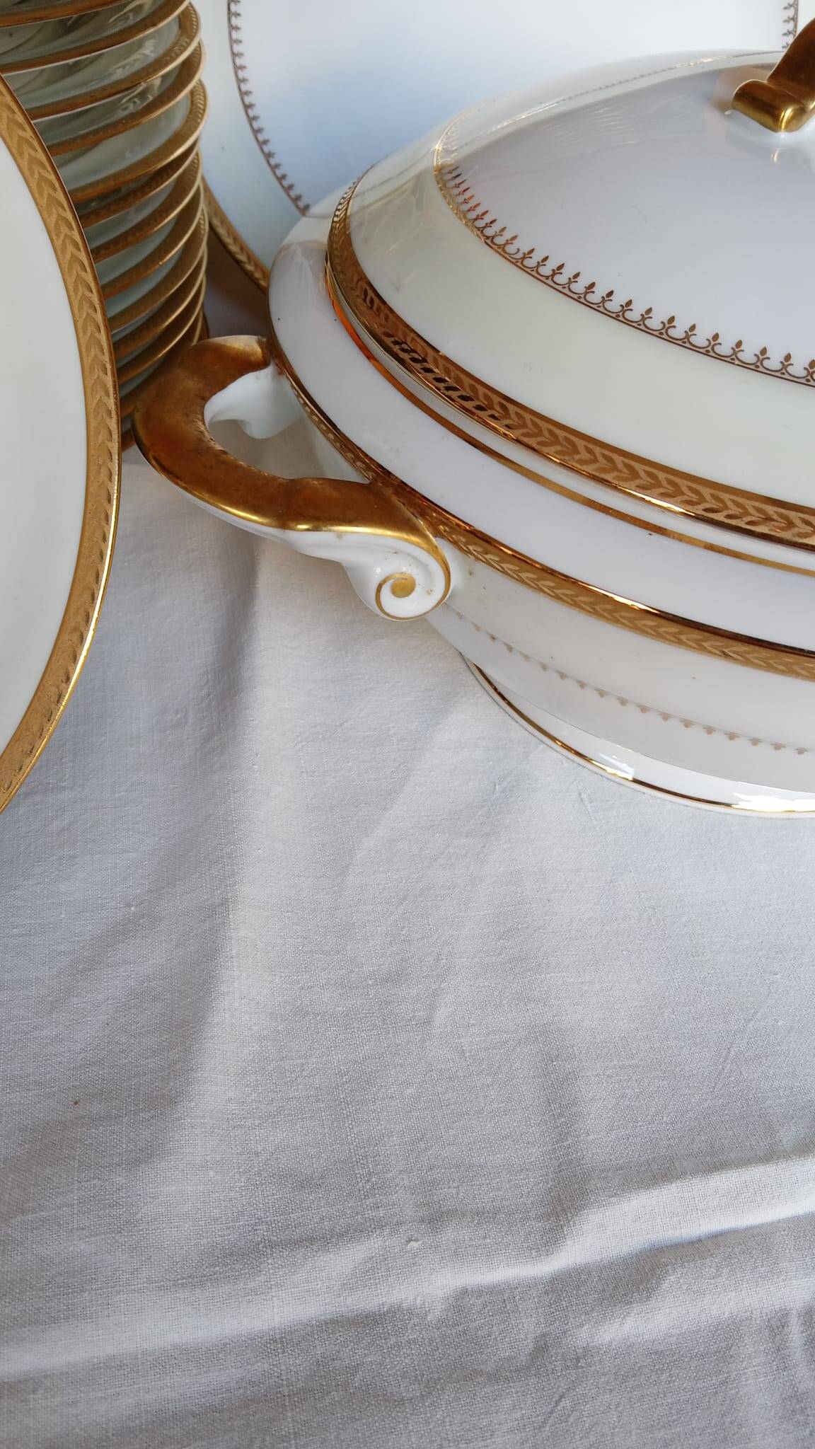 Chastagner Limoges porcelain dinner service, 1930s