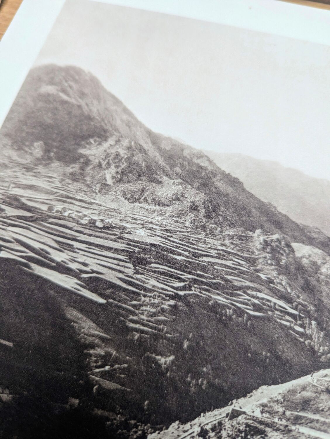 Gorge de la Têt, Pyrenees. Printed photo plate from 1937.