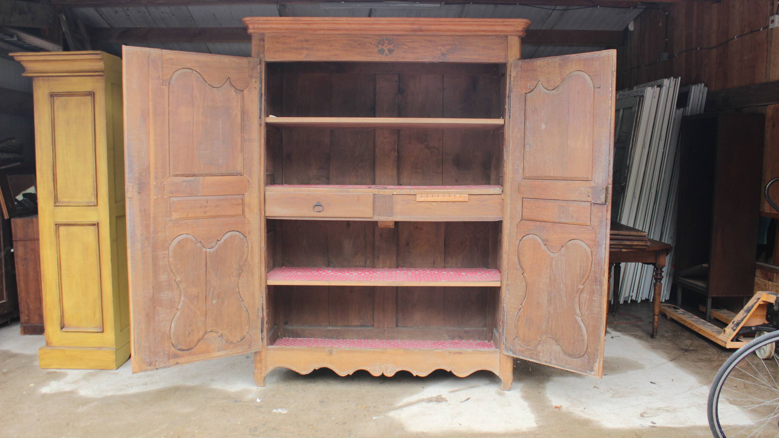 Low oak cabinet