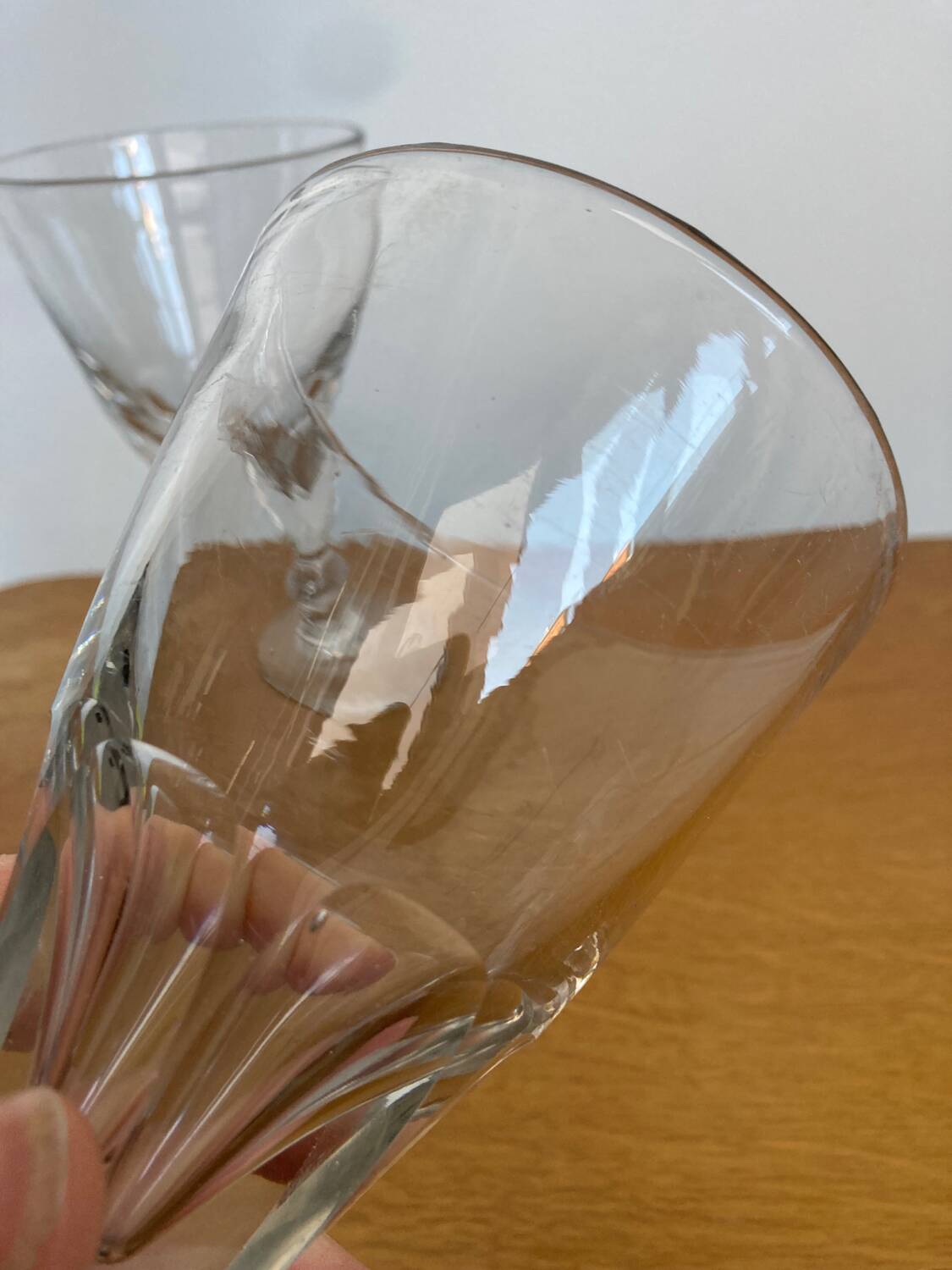 Pair of late 19th century absinthe glasses